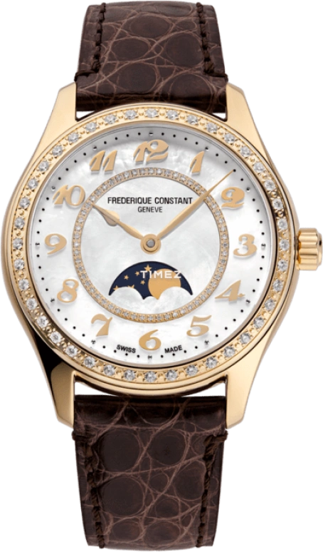 Frederique Constant,Classics 36mm,36mm,Yellow Gold,White,Automatic,Moonphase,Round,FC,FC-331MPWD3BD5