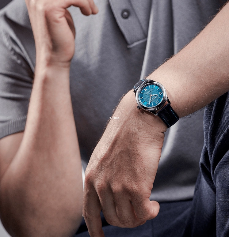 Frederique Constant,Classics 36mm,36mm,Stainless Steel,Blue,Automatic,Day,38hours,FC,FC-303RMLN3B6