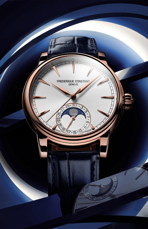 Frederique Constant,Classics 40mm,40mm,Rose Gold,Grey,Automatic,Moonphase,Day,FC,FC-716S3H9