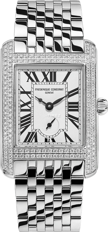 Frederique Constant,Classics 36x25.20mm,36x25.20mm,Stainless Steel,White,Quartz,In-house Caliber,Sapphire,Crystal Glass,FC,FC-235S2CD6B