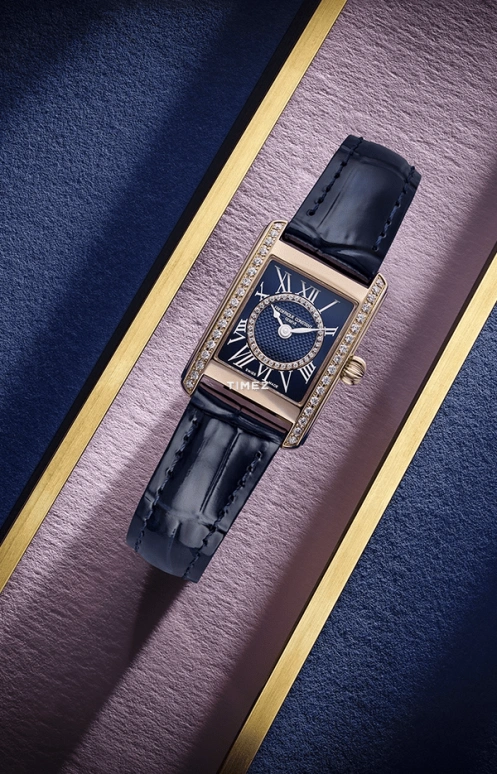 Frederique Constant,Classics 23x21mm,23x21mm,Stainless Steel,Blue,Quartz,Sapphire,Rectangular,FC,FC-200NMCDCD14
