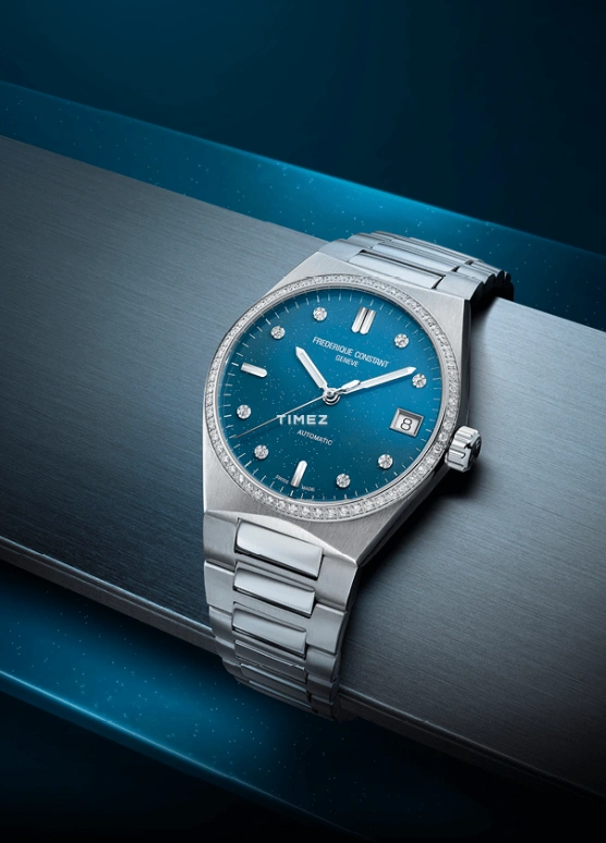 Frederique Constant,Other 34mm,34mm,Stainless Steel,Blue,Automatic,Day,Sapphire,Crystal Glass,FC,FC-303LBSD2NHD6B