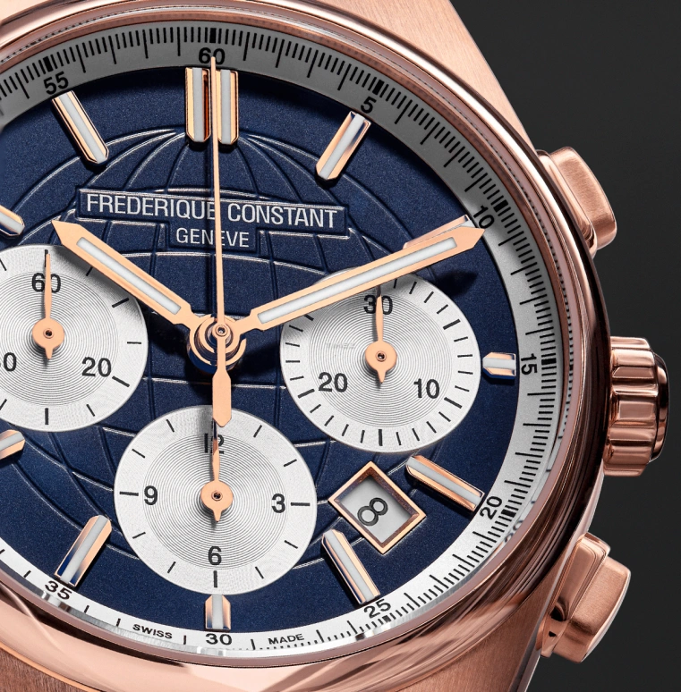 Frederique Constant,Highlife 41mm,41mm,Stainless Steel,Blue,Silver,Automatic,Chronograph,Day,FC,FC-391NS4NH4