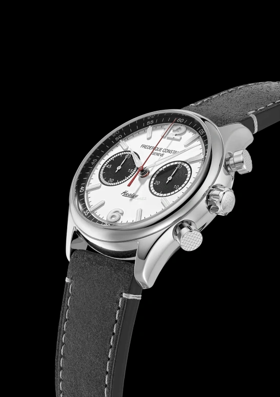 Frederique Constant,Classics 42mm,42mm,Stainless Steel,White,Automatic,Chronograph,In-house Caliber,FC,FC-397HSB5B6