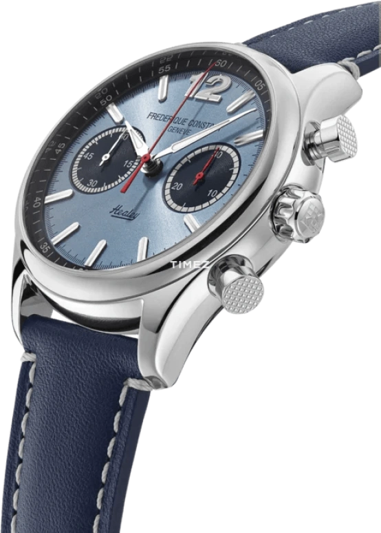 Frederique Constant,Classics 42mm,42mm,Stainless Steel,Blue,Automatic,Chronograph,In-house Caliber,FC,FC-397HLBN5B6