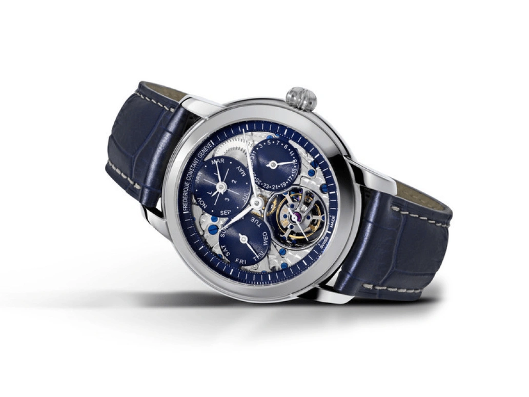 Frederique Constant,Manufacture 42mm,42mm,Stainless Steel,Blue,Automatic,38hours,In-house Caliber,FC,FC-975N4H6