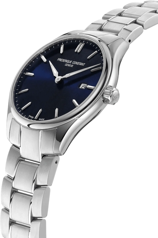 Frederique Constant,Classics 40mm,40mm,Stainless Steel,Blue,Quartz,Day,Sapphire,Crystal Glass,FC,FC-220NS5B6B