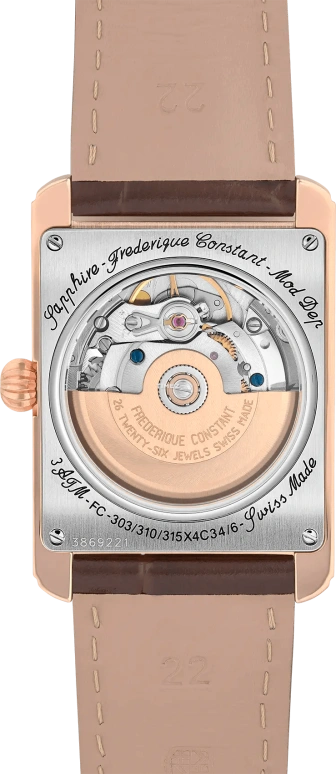 Frederique Constant,Classics 30.40x33.30mm,30.40x33.30mm,Stainless Steel,White,Silver,Automatic,Sapphire,Rectangular,FC,FC-311S4C4