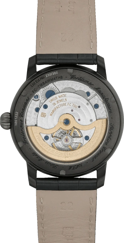 Frederique Constant,Classics 42mm,42mm,Stainless Steel,Black,Automatic,Day,World Time,Day / Night Indication,FC,FC-718BAWM4TH6