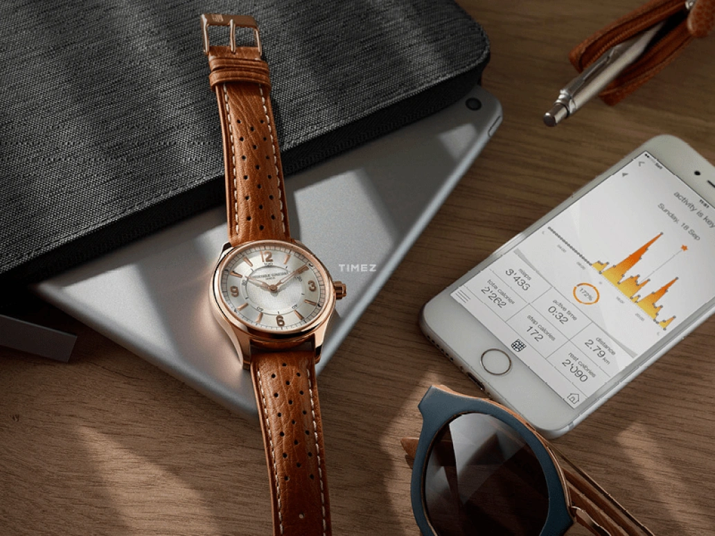 Frederique Constant,Horological Smartwatch 42mm,42mm,Stainless Steel,Luminous,White,Silver,Blue,In-house Caliber,Sapphire,Crystal Glass,Round,FC,FC-282AN5B6