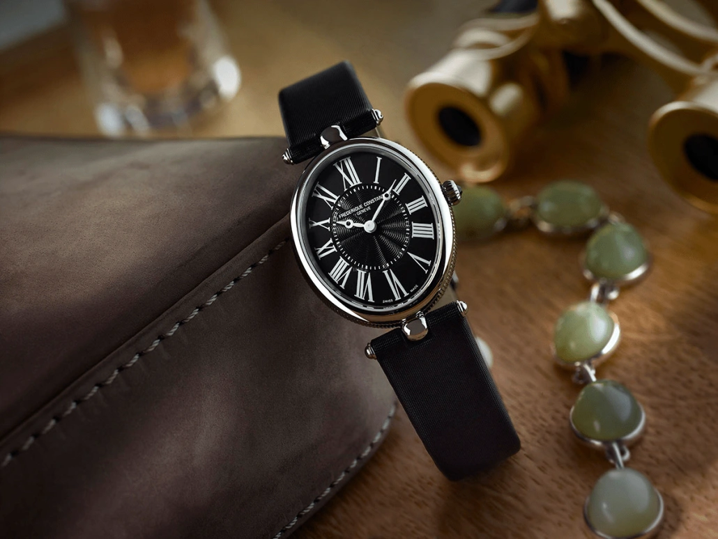 Frederique Constant,Classics 30x25mm,30x25mm,Stainless Steel,White,Black,In-house Caliber,Sapphire,Crystal Glass,Oval,FC,FC-200MPB2V6