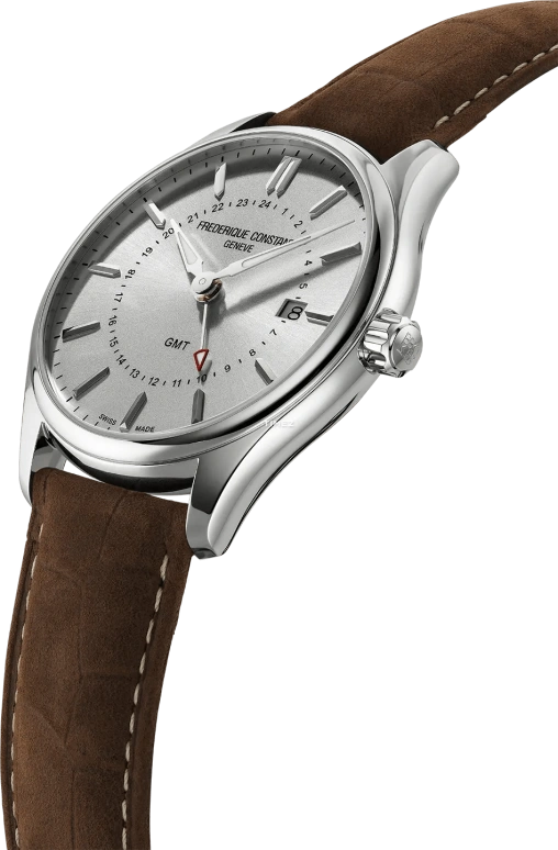 Frederique Constant,Classics 40mm,40mm,Stainless Steel,Silver,Quartz,Day,Dule Time,FC,FC-252SS5B6