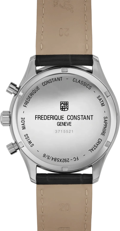 Frederique Constant,Classics 40mm,40mm,Stainless Steel,Silver,Quartz,Chronograph,Day,FC,FC-292MS5B6