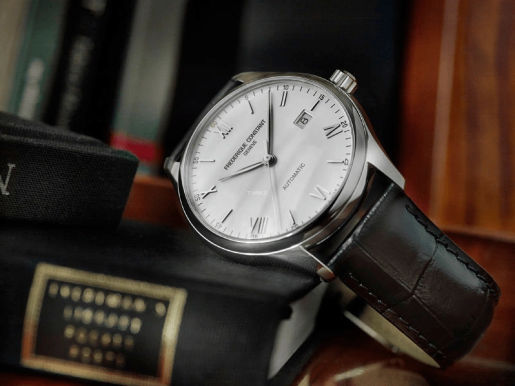 Frederique Constant,Classics 40mm,40mm,Stainless Steel,Silver White,Automatic,38hours,In-house Caliber,FC,FC-303SN5B6