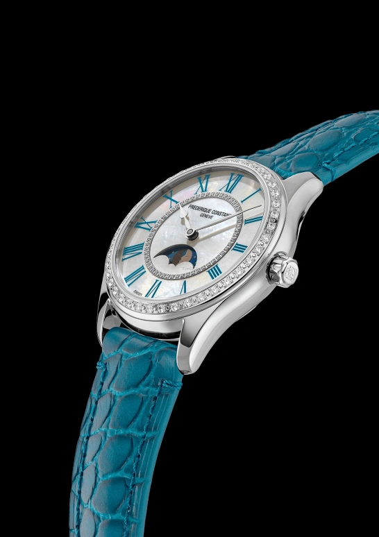 Frederique Constant,Classics 36mm,36mm,Stainless Steel,White,Automatic,Moonphase,Round,FC,FC-331MPWTD3BD6