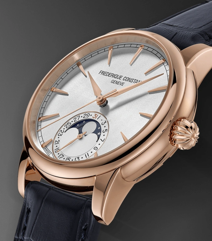 Frederique Constant,Classics 40mm,40mm,Rose Gold,Grey,Automatic,Moonphase,Day,FC,FC-716S3H9