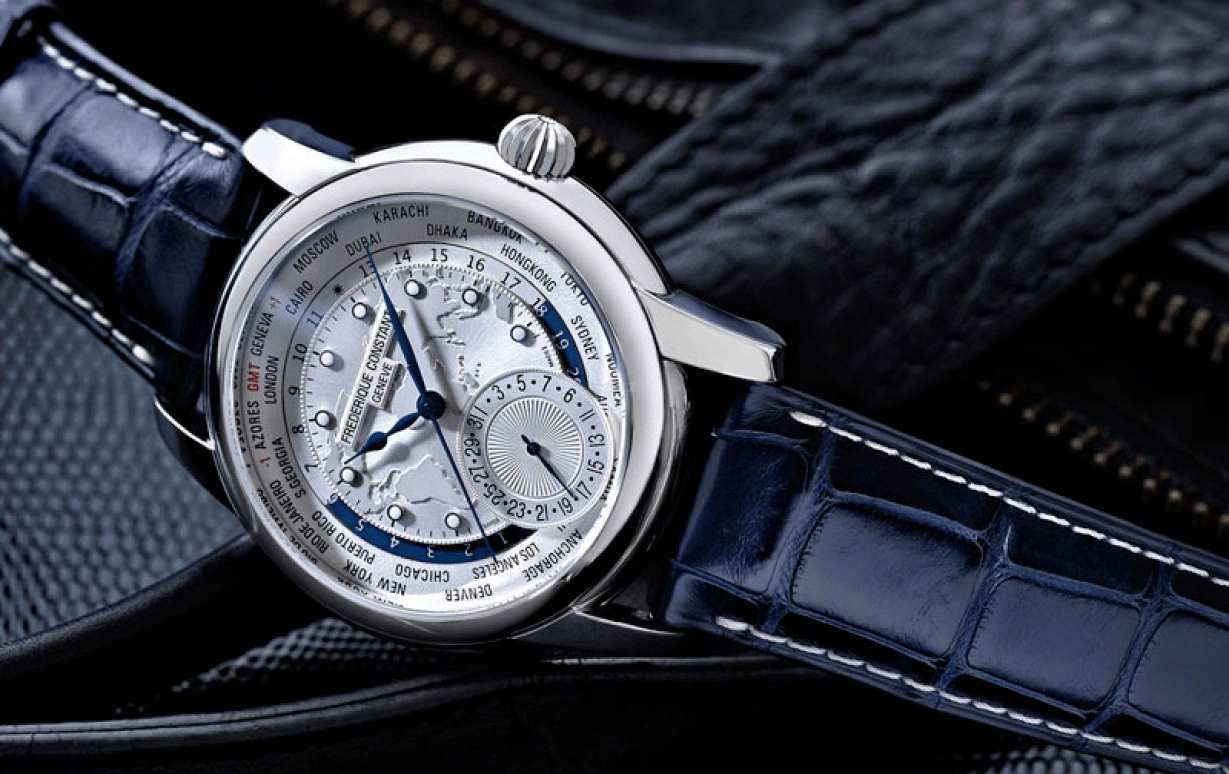 Frederique Constant,Manufacture 42mm,42mm,Stainless Steel,White,Automatic,Date,World Time,FC,FC-718MC4H6
