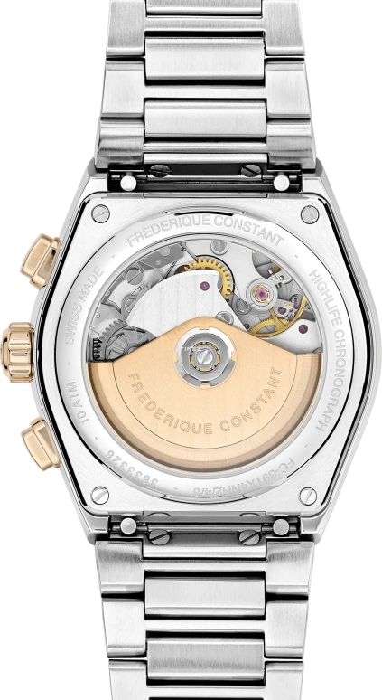 Frederique Constant,Other 41mm,41mm,Stainless Steel,Silver,Automatic,Chronograph,Day,FC,FC-391V4NH2B