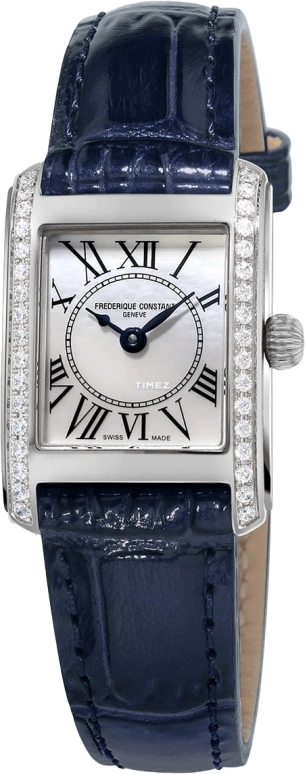 Frederique Constant,Classics 23x21mm,23x21mm,Stainless Steel,White,Quartz,In-house Caliber,Sapphire,Crystal Glass,FC,FC-200MPWCD16