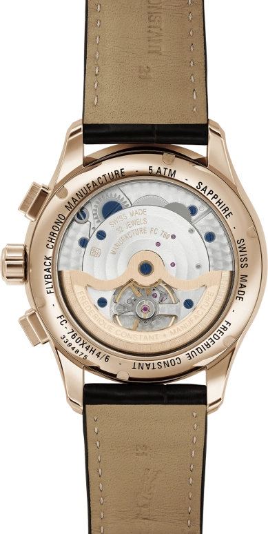 Frederique Constant,Manufacture 42mm,42mm,Rose Gold,Coffee,Brown,In-house Caliber,Sapphire,Crystal Glass,FC,FC-760CHC4H4