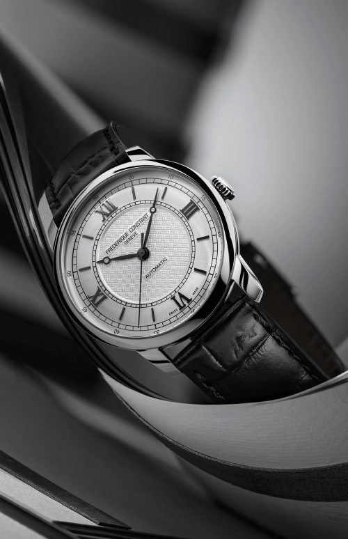 Frederique Constant,Classics 38.50mm,38.50mm,Stainless Steel,Silver White,Automatic,Round,Silver,FC,FC-301S3B6