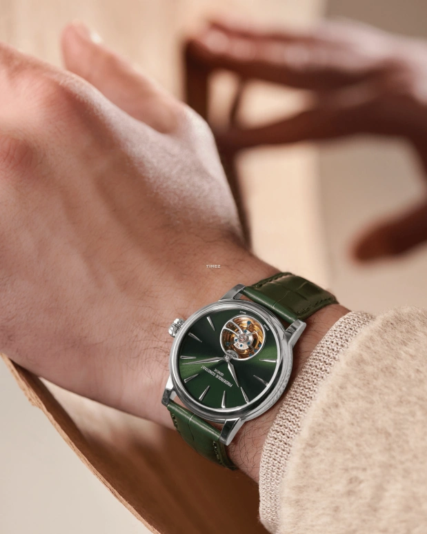 Frederique Constant,Classics 39mm,39mm,Stainless Steel,Green,Automatic,Tourbillon,38hours,FC,FC-980GR3H6