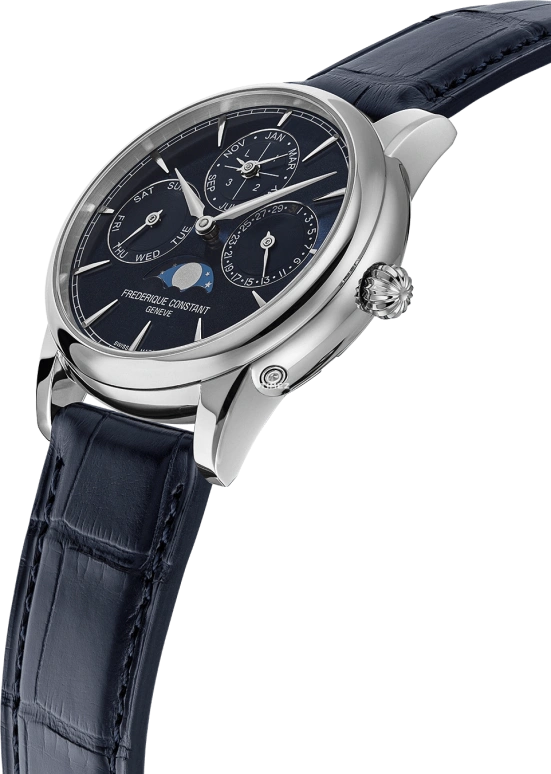 Frederique Constant,Manufacture 40mm,40mm,Stainless Steel,Blue,Automatic,Moonphase,Perpetual Calendar,Leap Year,Month,72hours,In-house Caliber,FC,FC-776N3H6