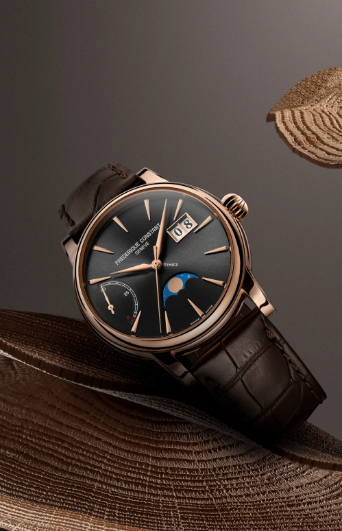 Frederique Constant,Classics 40mm,40mm,Rose Gold,Black,Automatic,Moonphase,Power Reserve Indicator,Big Date,FC,FC-735G3H9