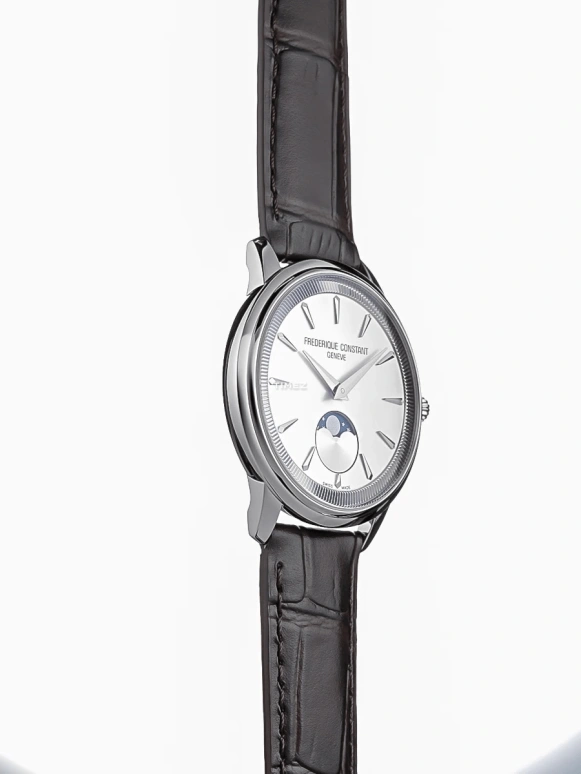 Frederique Constant,Classics 37mm,37mm,Stainless Steel,Silver,Quartz,Moonphase,In-house Caliber,FC,FC-206S3S6