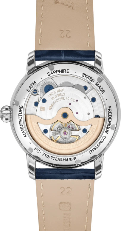 Frederique Constant,Manufacture 42mm,42mm,Stainless Steel,Blue,Automatic,Moonphase,Date,FC,FC-712MN4H6