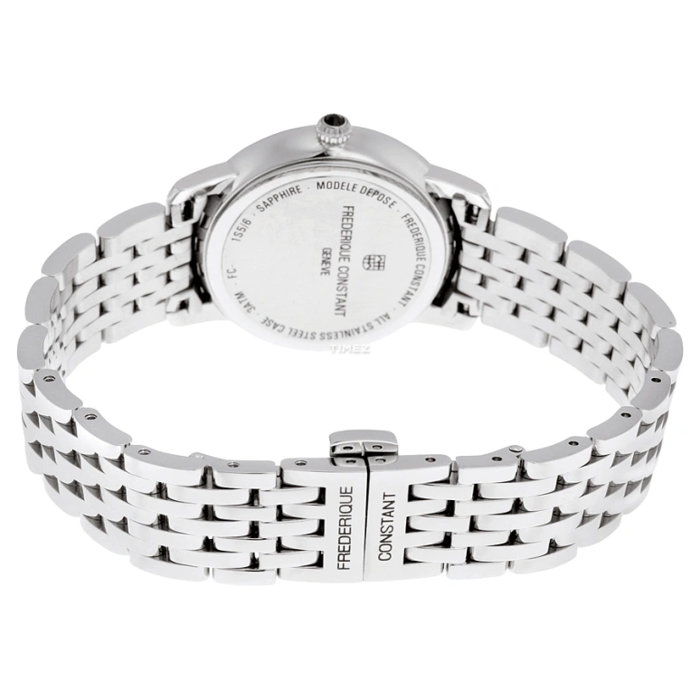 Frederique Constant,Slim Line 30mm,30mm,Stainless Steel,Blue,Quartz,Moonphase,In-house Caliber,FC,FC-206ND1SD26B