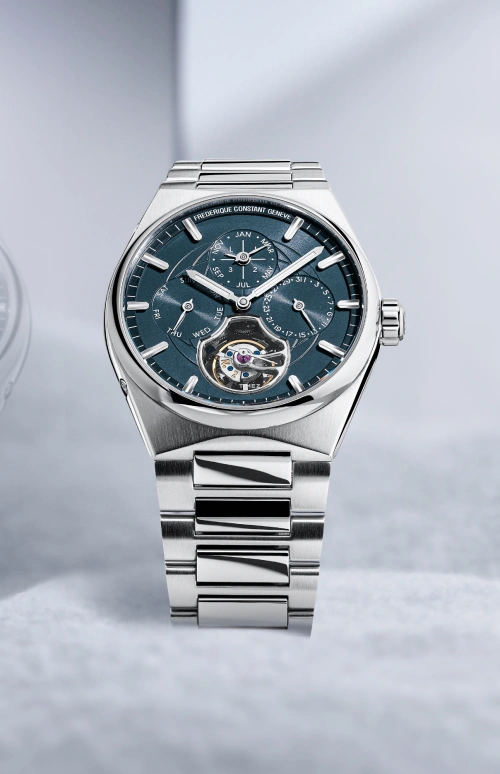 Frederique Constant,Highlife 41mm,41mm,Stainless Steel,Blue,Automatic,Perpetual Calendar,Leap Year,Month,Date,Sapphire,Crystal Glass,Round,FC,FC-975BL4NH6B