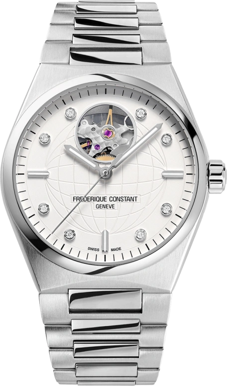 Frederique Constant,Highlife 34mm,34mm,Stainless Steel,Silver White,In-house Caliber,Sapphire,Crystal Glass,FC,FC-310SD2NH6B