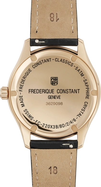 Frederique Constant,Classics 36mm,36mm,Stainless Steel,Silver,In-house Caliber,Sapphire,Crystal Glass,FC,FC-220MS3B4