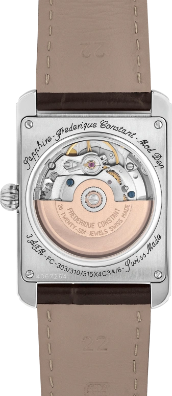 Frederique Constant,Classics 42.30x30mm,42.30x30mm,Stainless Steel,Salmon,Automatic,Day,38hours,FC,FC-303SAL4C6