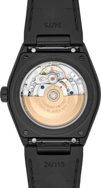 Frederique Constant,Highlife 39mm,39mm,Stainless Steel,Black,Automatic,Day,Sapphire,Crystal Glass,FC,FC-303TA3DNH6