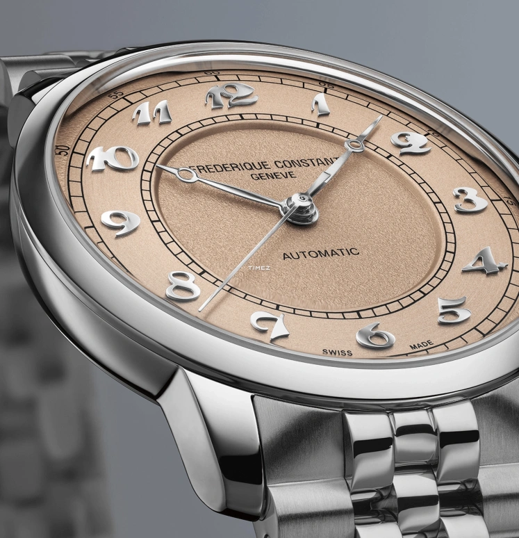 Frederique Constant,Classics 38mm,38mm,Stainless Steel,Salmon,Automatic,38hours,In-house Caliber,FC,FC-301SAL3B6B