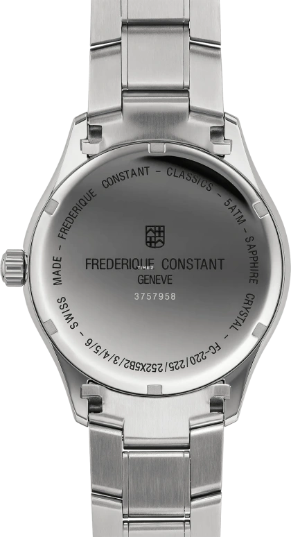 Frederique Constant,Classics 40mm,40mm,Stainless Steel,Blue,Quartz,Day,Sapphire,Crystal Glass,FC,FC-220NS5B6B