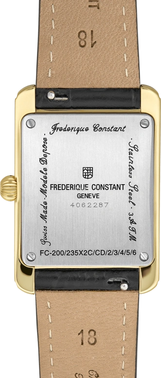 Frederique Constant,Classics 36x25.50mm,36x25.50mm,Stainless Steel,White,Quartz,In-house Caliber,Sapphire,Crystal Glass,FC,FC-235S2C5