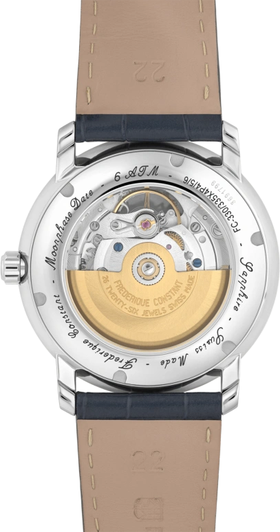 Frederique Constant,Classics 40mm,40mm,Stainless Steel,Blue,In-house Caliber,Sapphire,Crystal Glass,FC,FC-335MCNW4P26