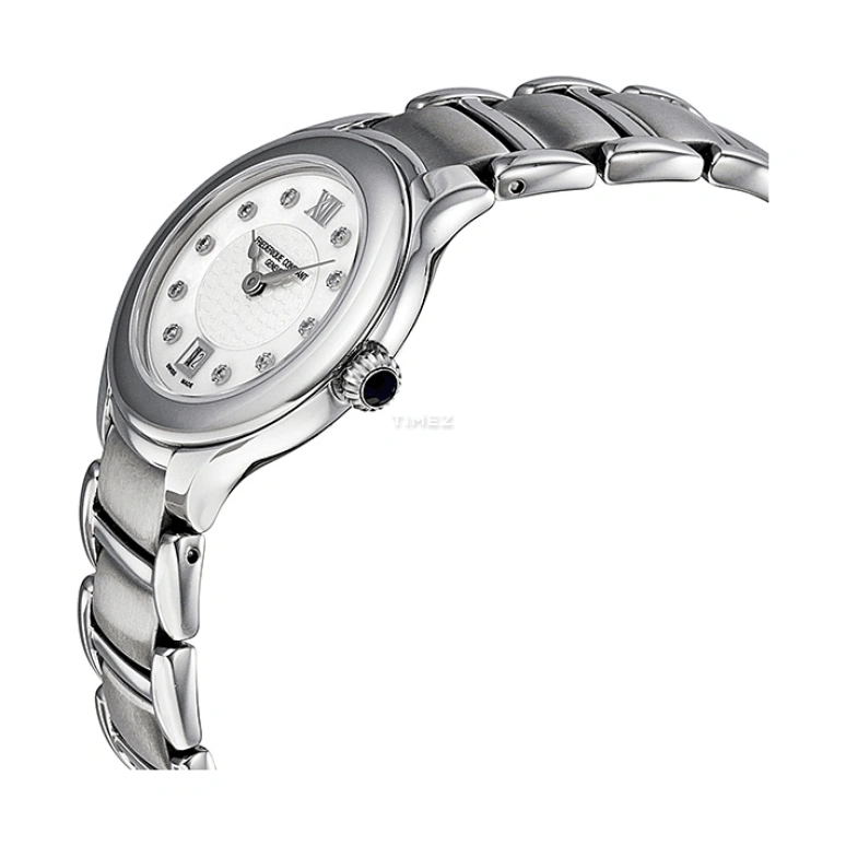 Frederique Constant,Classics 31mm,31mm,Stainless Steel,Silver White,Quartz,Day,In-house Caliber,FC,FC-220WHD2ER6B