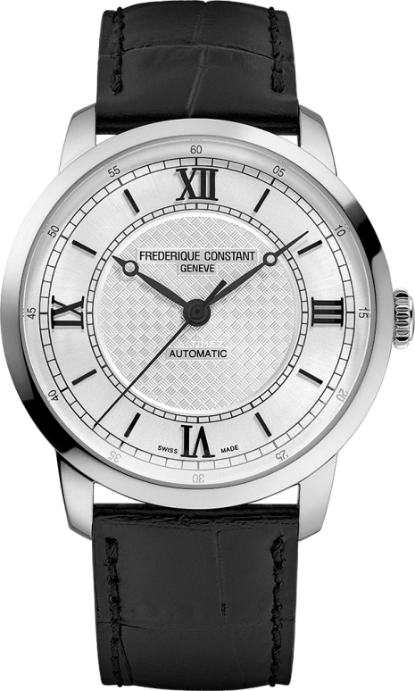 Frederique Constant,Classics 38.50mm,38.50mm,Stainless Steel,Silver White,Automatic,Round,Silver,FC,FC-301S3B6