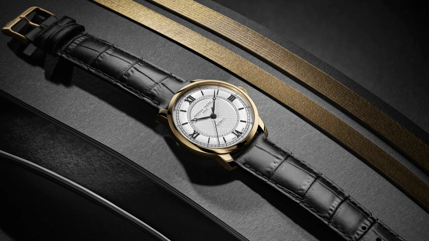 Frederique Constant,Classics 38.50mm,38.50mm,Stainless Steel,Silver White,Automatic,Gold,FC,FC-301S3B5