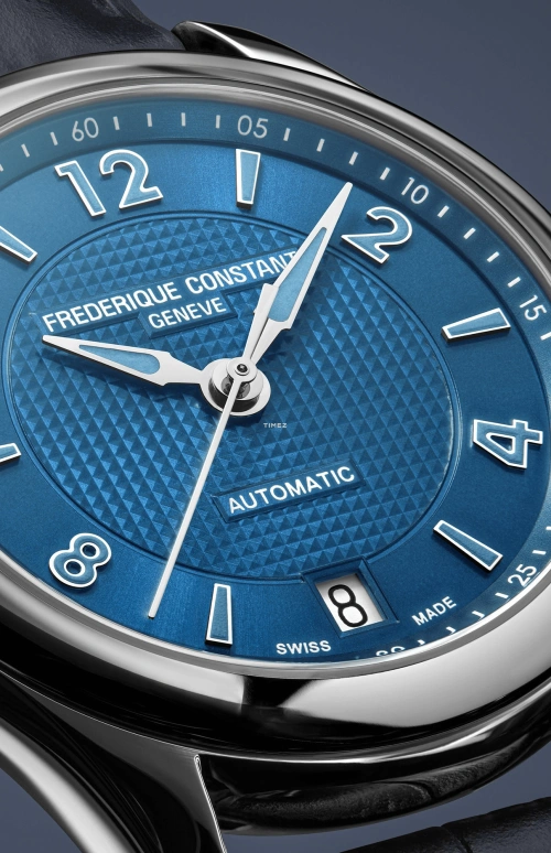 Frederique Constant,Classics 36mm,36mm,Stainless Steel,Blue,Automatic,Day,38hours,FC,FC-303RMLN3B6
