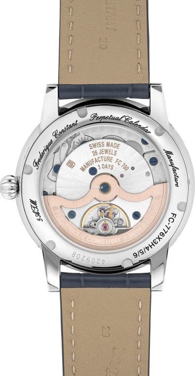 Frederique Constant,Manufacture 40mm,40mm,Stainless Steel,Silver,Automatic,Moonphase,Perpetual Calendar,Leap Year,Month,72hours,In-house Caliber,FC,FC-776S3H6