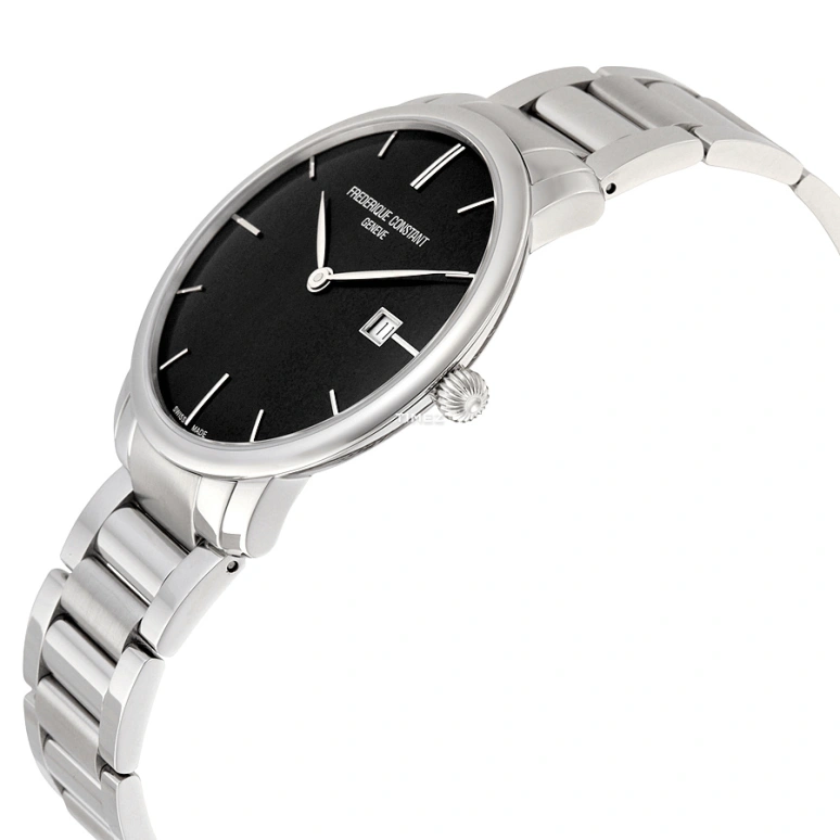 Frederique Constant,Slim Line 40mm,40mm,Stainless Steel,Black,Automatic,Day,38hours,FC,FC-306G4S6B3