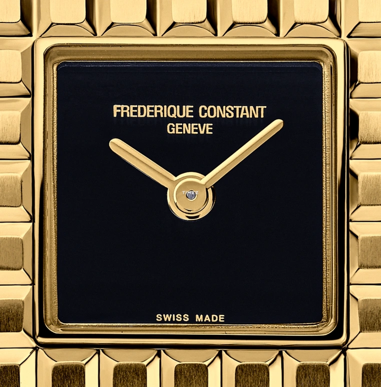 Frederique Constant,Classics 25.70mm,25.70mm,Stainless Steel,Black,Quartz,In-house Caliber,Square,FC,FC-200ONB1MC5B