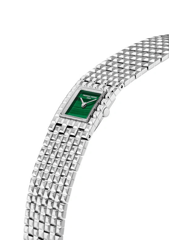 Frederique Constant,Classics 25.70x20mm,25.70x20mm,Stainless Steel,Green,Quartz,In-house Caliber,Rectangular,FC,FC-200MA1MC6B