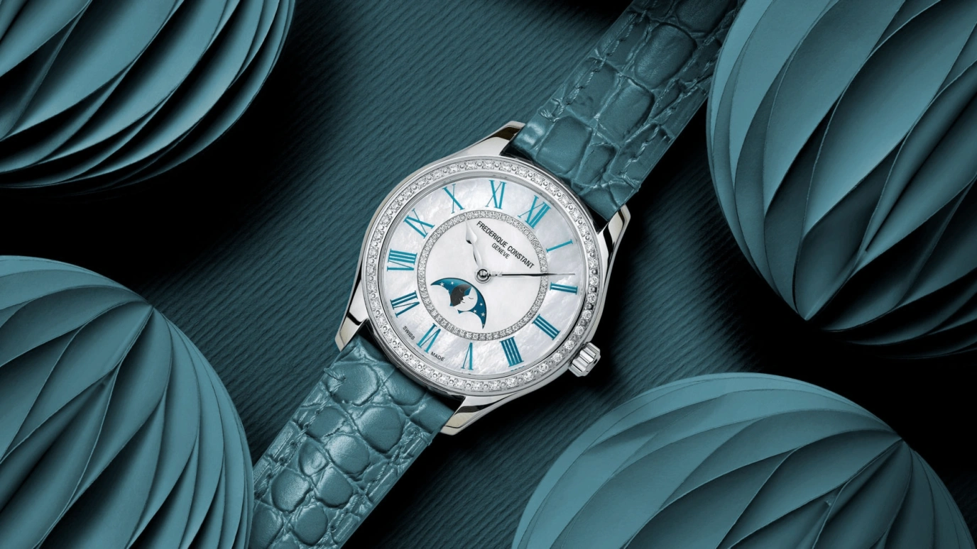 Frederique Constant,Classics 36mm,36mm,Stainless Steel,White,Automatic,Moonphase,Round,FC,FC-331MPWTD3BD6