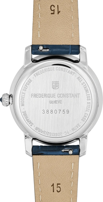 Frederique Constant,Classics 30mm,30mm,Stainless Steel,Blue,Quartz,Moonphase,Sapphire,Crystal Glass,FC,FC-206MPND1S6
